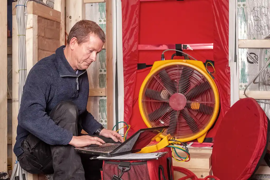 Blower-Door-Test Blower-Door-Test
